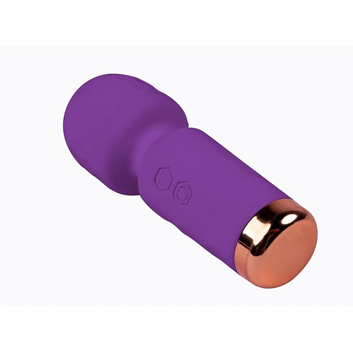 2-Fioletowa silikonowa mini różdżka masażowa Fantasy Eros USB 12 cm-2
