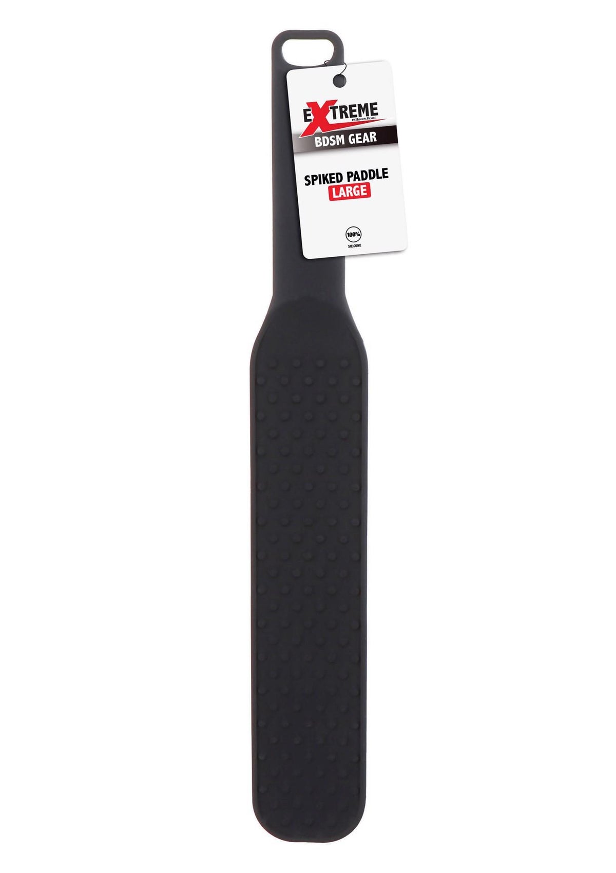 4-Packa BDSM silikonowa Hidden Desire z kolcami czarna 31 cm-4