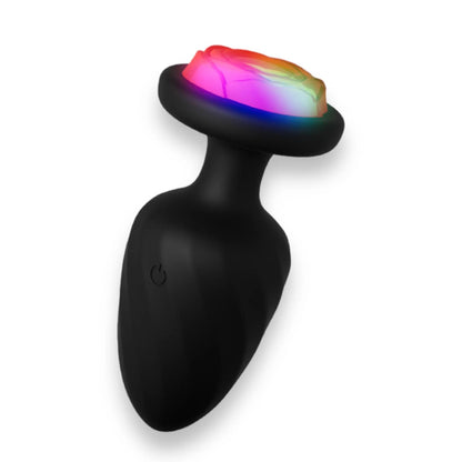 2-Wibrujący korek analny zdalny Power Escorts czarny silikonowy USB 10 cm-2