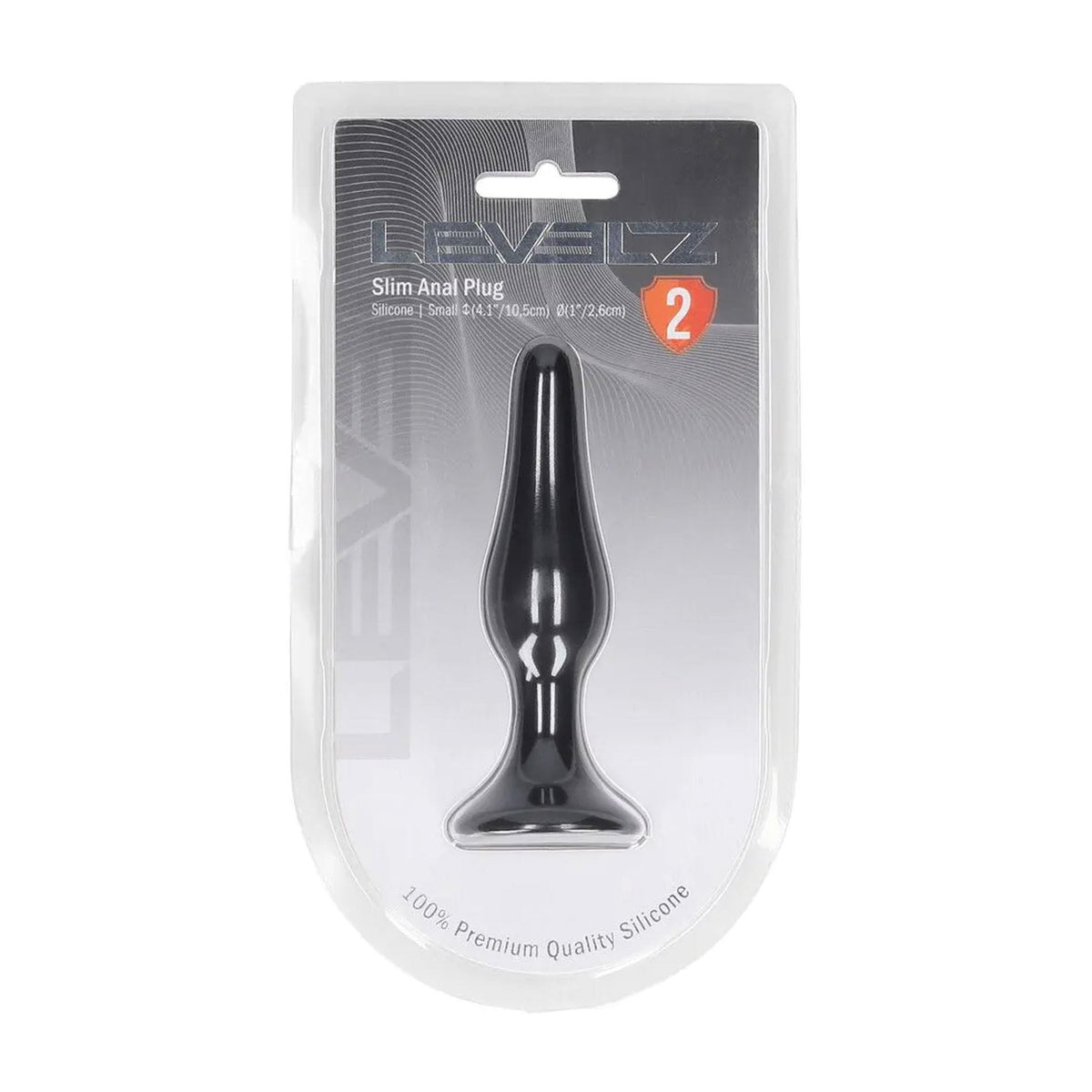 2-Smukły korek analny Levelz Level 2 silikonowy czarny S-2