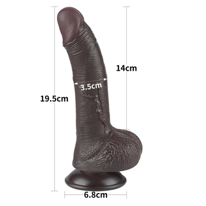 3-7.5'' Sliding Skin Dual Layer Dong Black-3