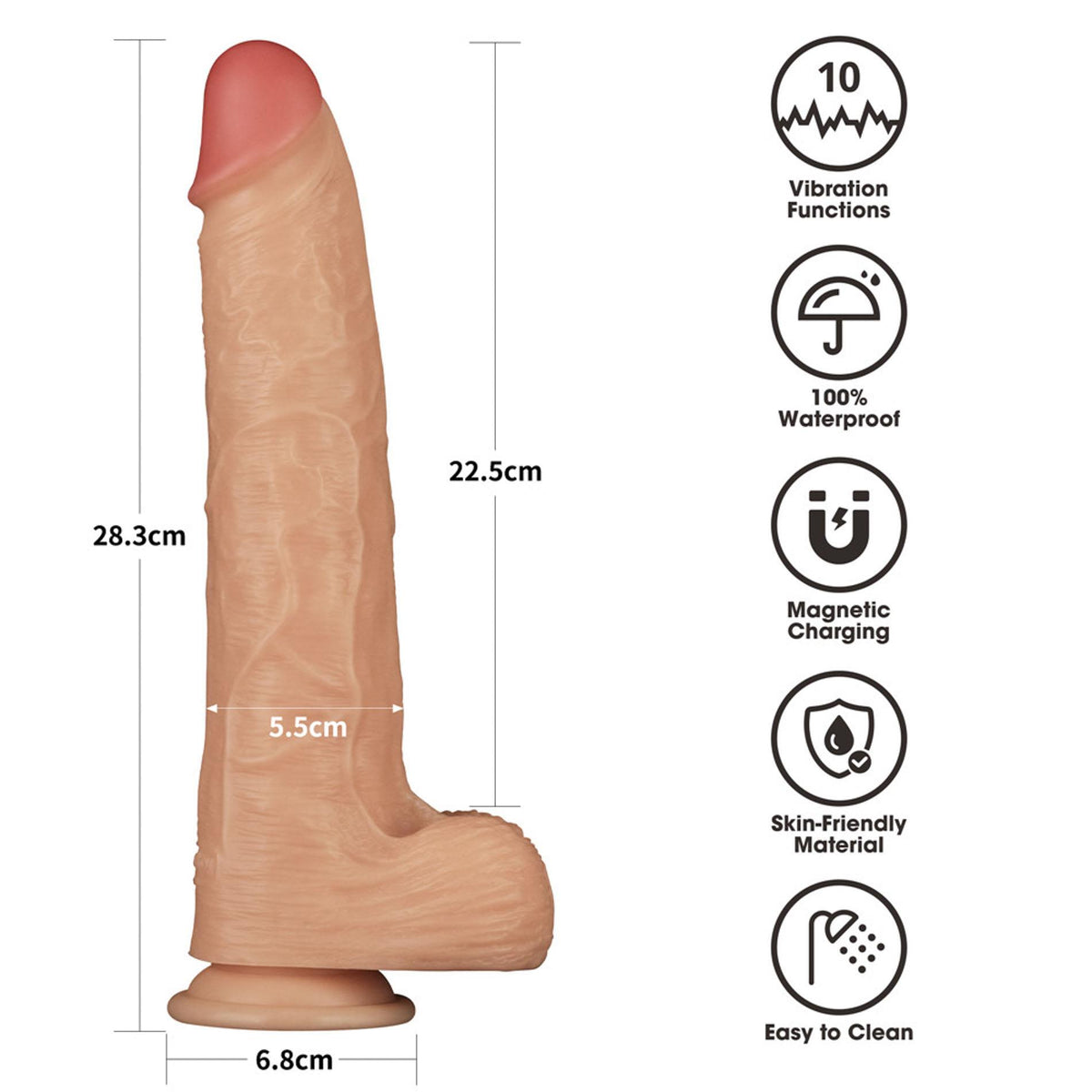 2-11'' Vibrating Power Basics Cock-2
