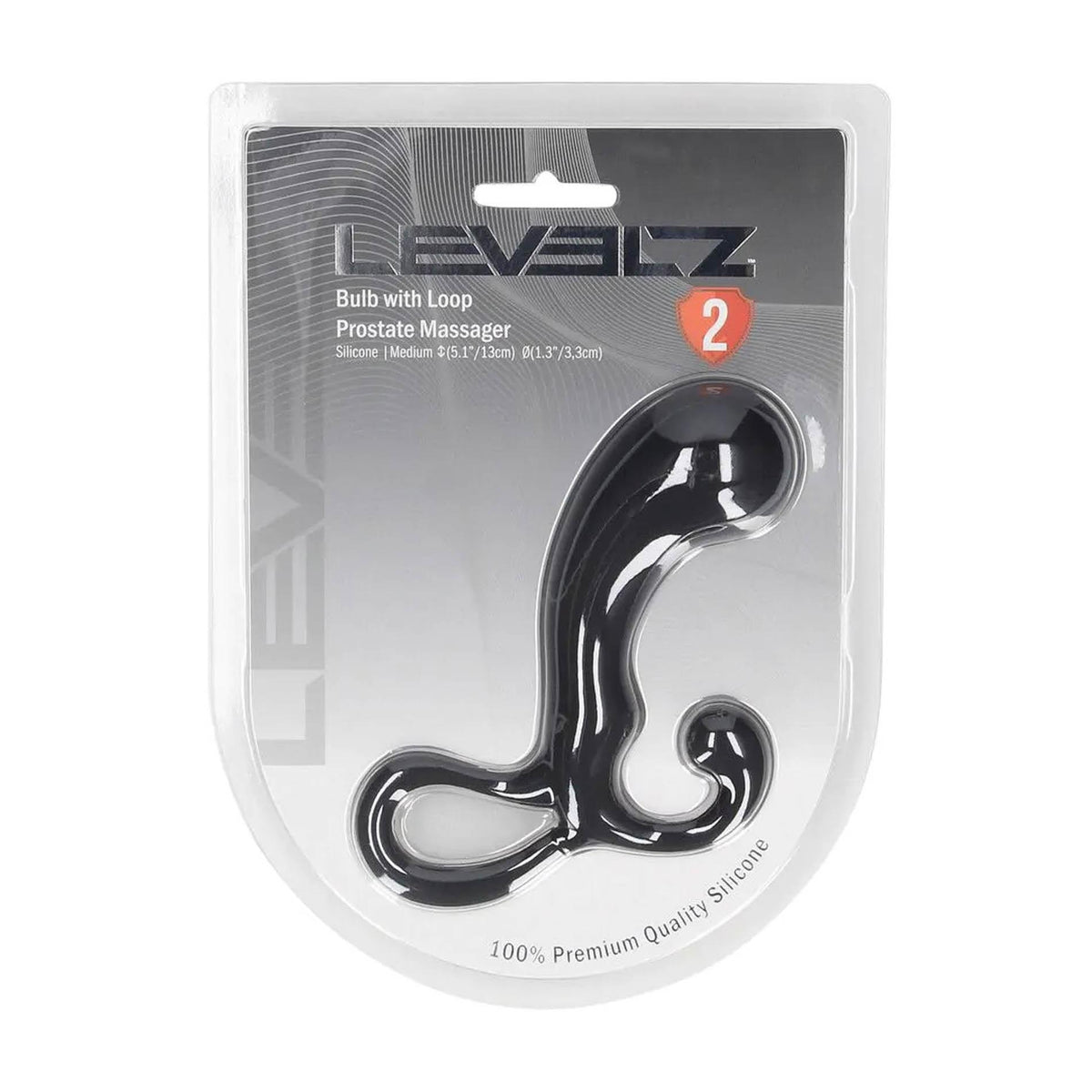 1-Masażer prostaty silikonowy Levelz M czarny 13 cm-1