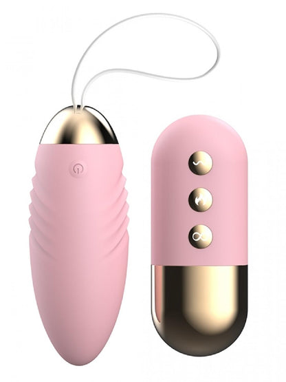 2-Wibrujące jajko zdalne rozgrzewane Argus różowe silikonowe USB 8 cm-2