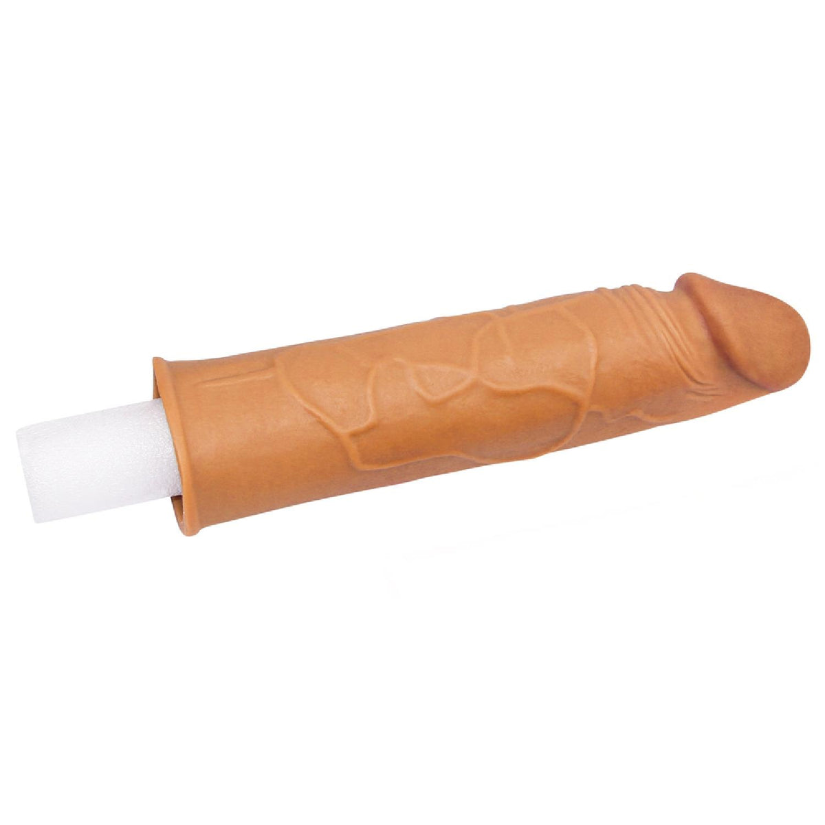 5-Add 1"" Pleasure X Tender Penis Sleeve Brown-5