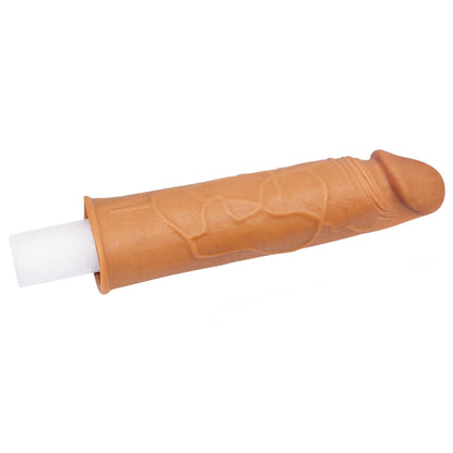 5-Add 1"" Pleasure X Tender Penis Sleeve Brown-5