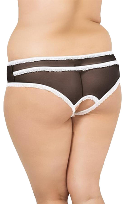 2-Stringi siateczkowe z wycięciami SoftLine 2471 czarne 2XL-2