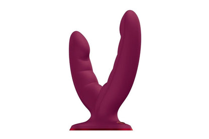 2-Dildo podwójne z przyssawką Fun Factory Ryde bordowe-2