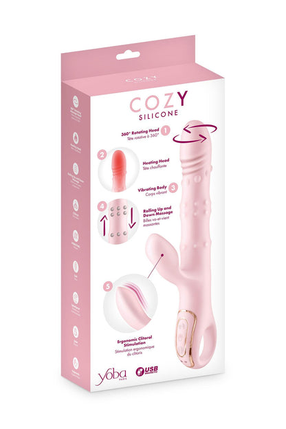 3-Wibrator króliczek Yoba Cosy podgrzewany różowy USB-3