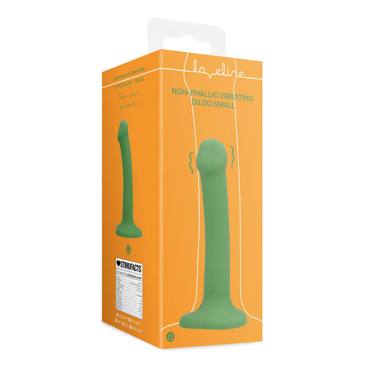 4-Małe wibrujące dildo silikonowe Loveline leśnozielone 16,5 cm-4
