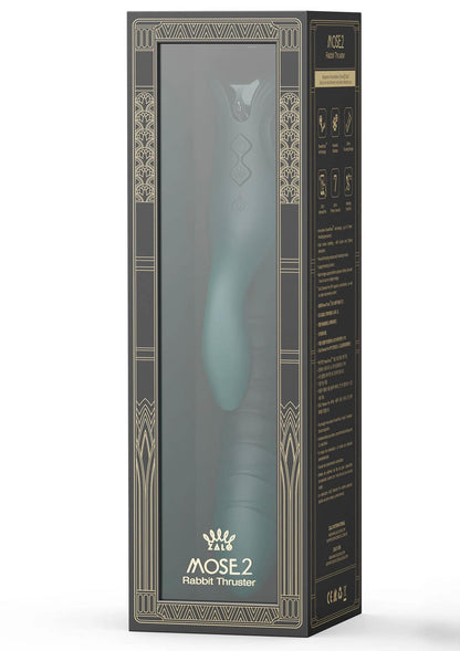2-Wibrator króliczek ZALO Mose 2 z podgrzewaniem zielony 25,8 cm-2