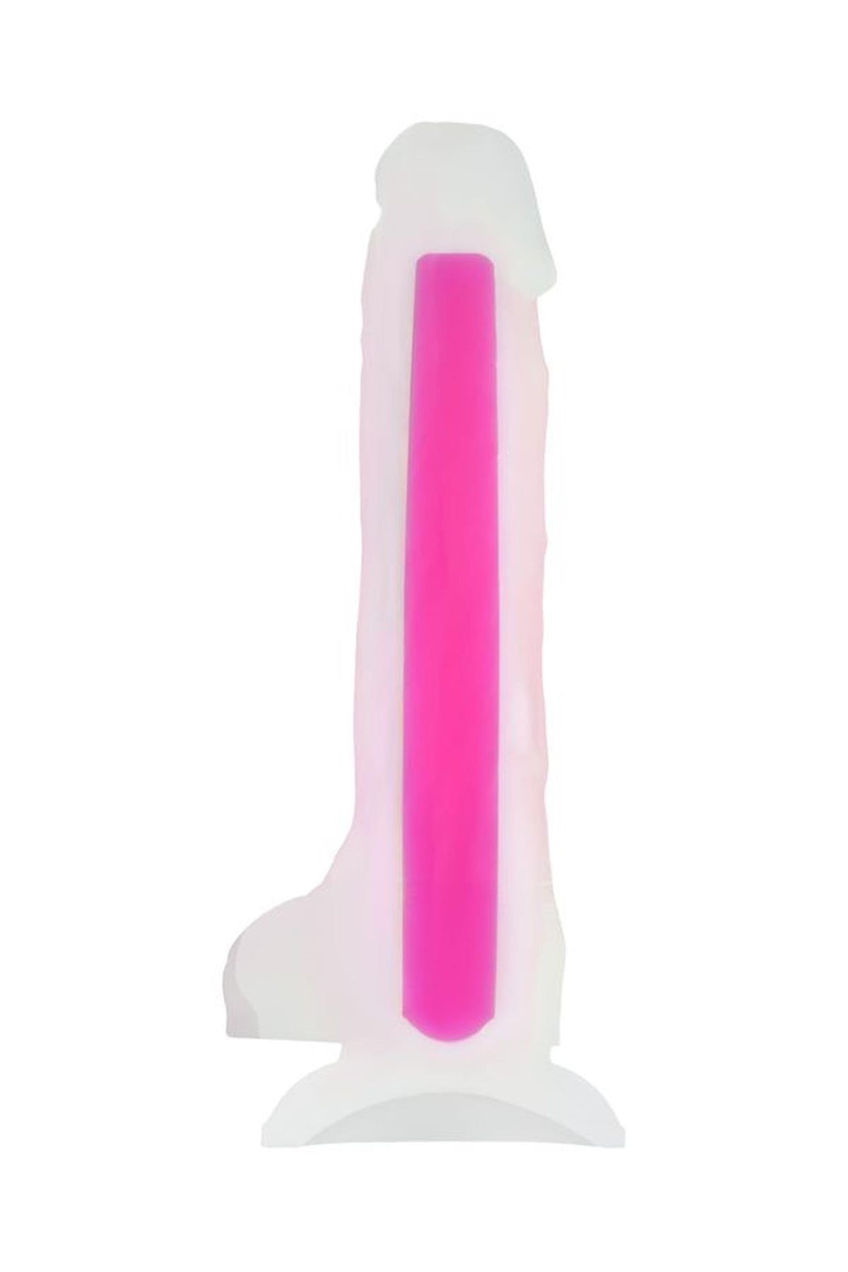 4-Dildo żelowe świecące Peter Glow Beyond różowe 16,5 cm-4