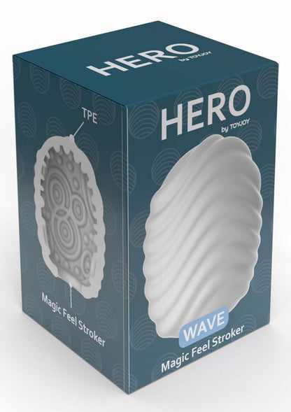 4-Masturbator mini ToyJoy HERO Wave biały TPE-4