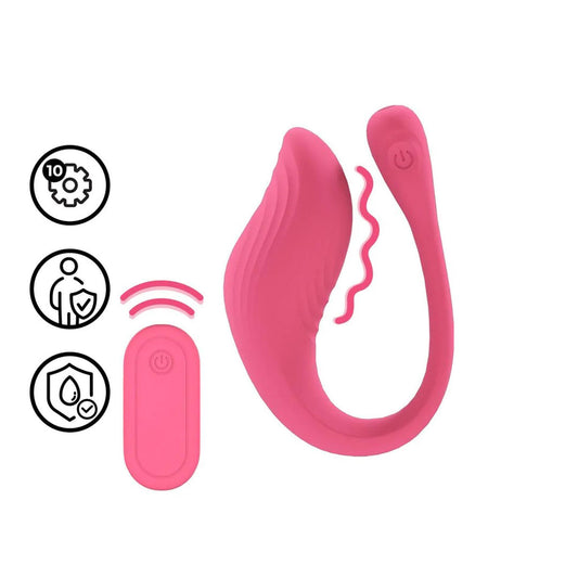 1-Wibrator punktu G z pilotem Loveline silikonowy różowy 24cm-1