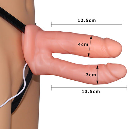 3-Strap on wibrujący Lovetoy do podwójnej penetracji-3