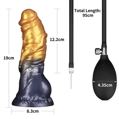 1-7.5'' Dual Density Silicone Inflatable Dildo-1