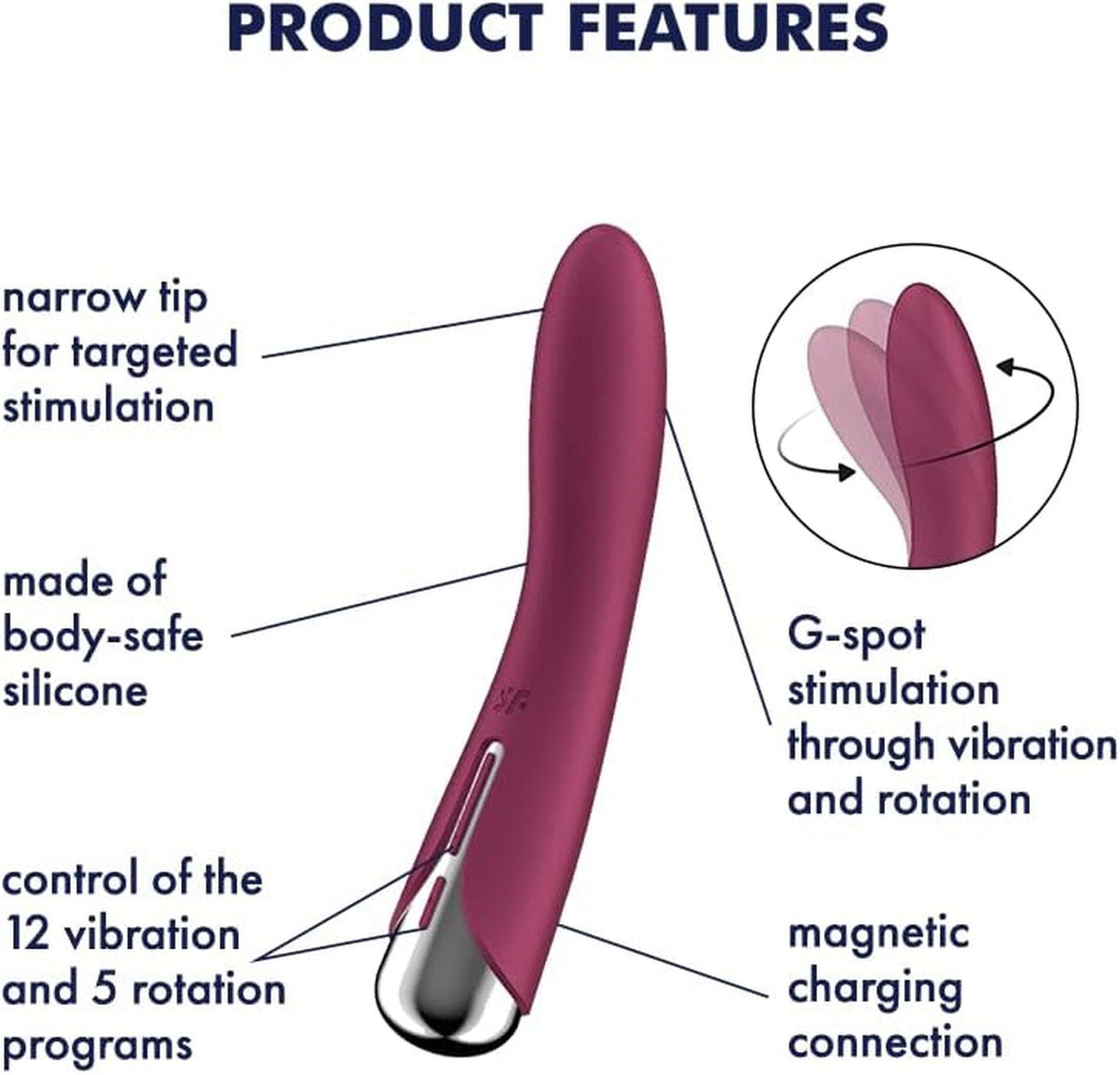 4-Wibrator obrotowy Satisfyer Spinning Vibe 1 czerwony USB-4