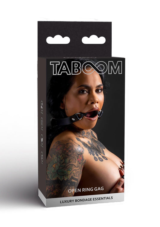 2-Knebel pierścieniowy Taboom Open Ring Gag czarny 58 cm-2