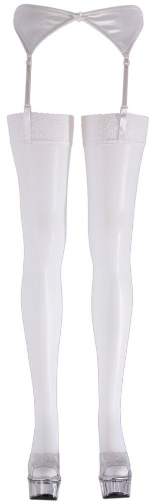 1-Pończochy Cottelli LEGWEAR białe z koronką 20 den-1