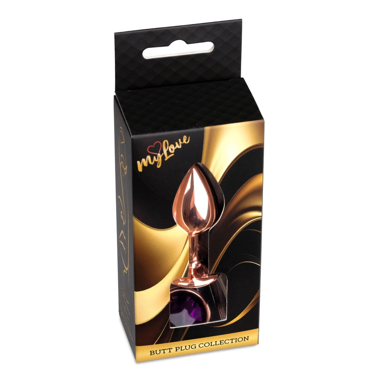 4-Korek analny stalowy z diamentem MyLove Toys fioletowy 7 cm-4
