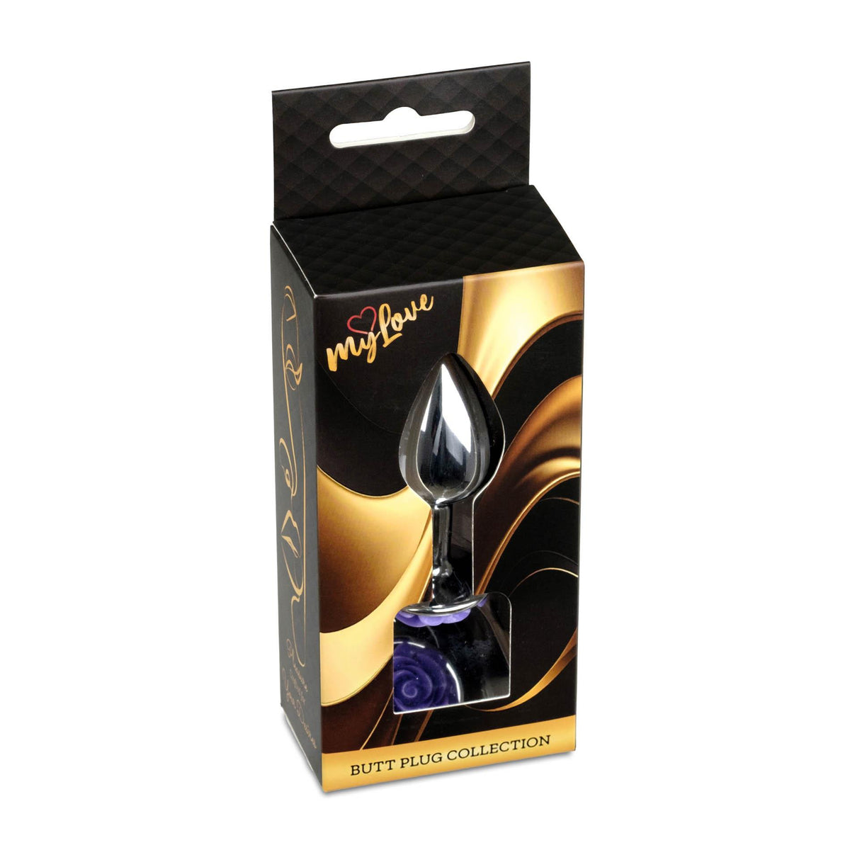 2-MyLove Toys - Jewellery Silver PLUG ROSE- Purple-2