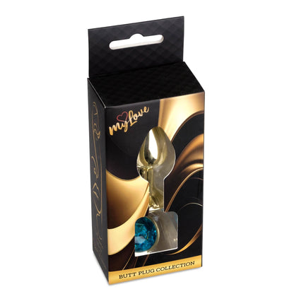 3-MyLove Toys - Złoty Plug Jewellery - Jasnoniebieski-3