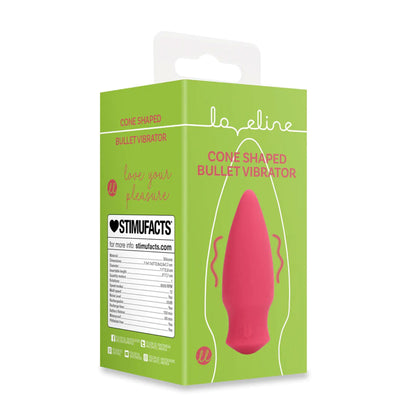 5-Wibrator stożkowy bullet Loveline silikonowy czerwony 7,7 cm-5