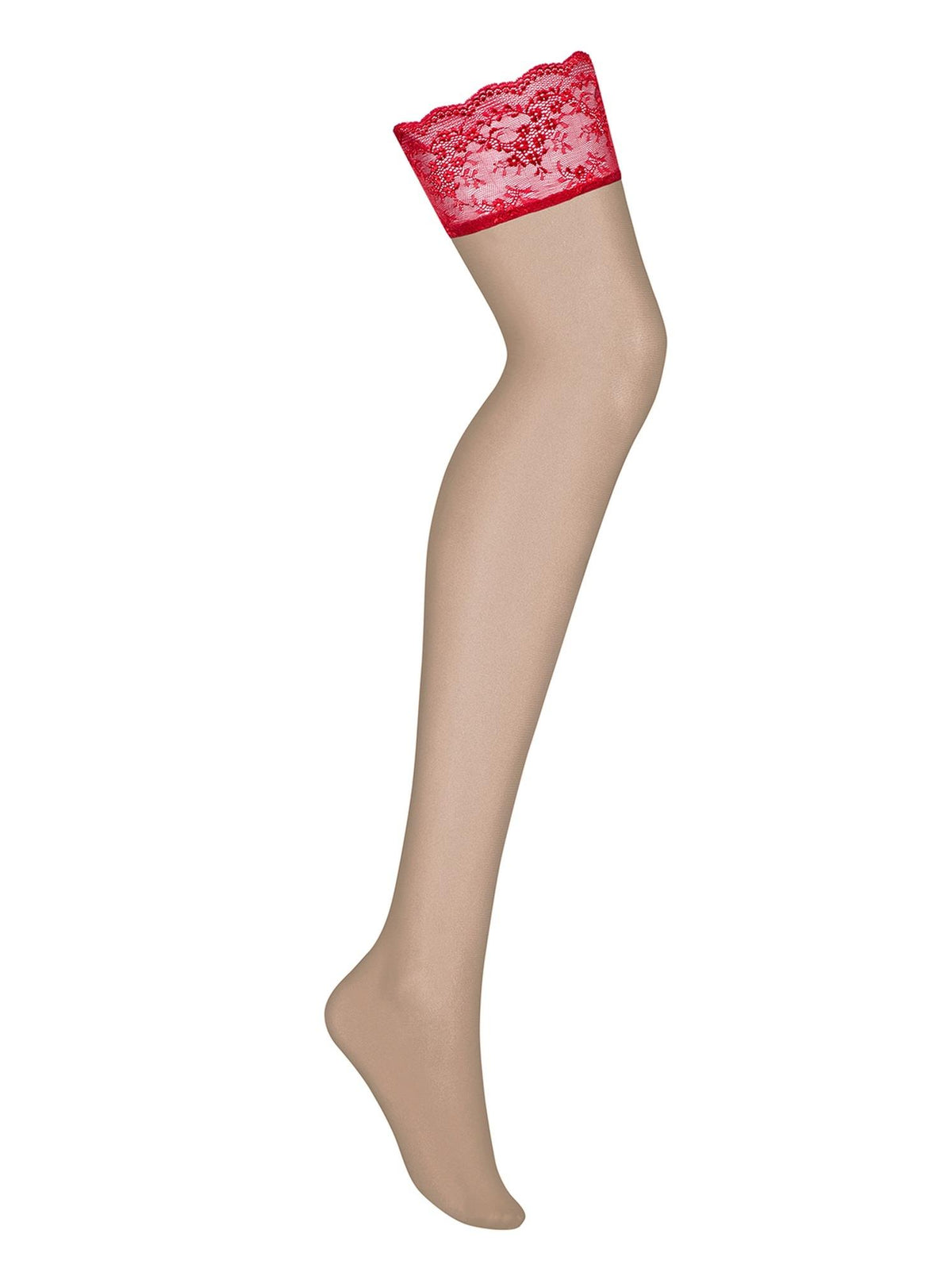 2-Pończochy Obsessive Lovica czerwona koronka S/M-2