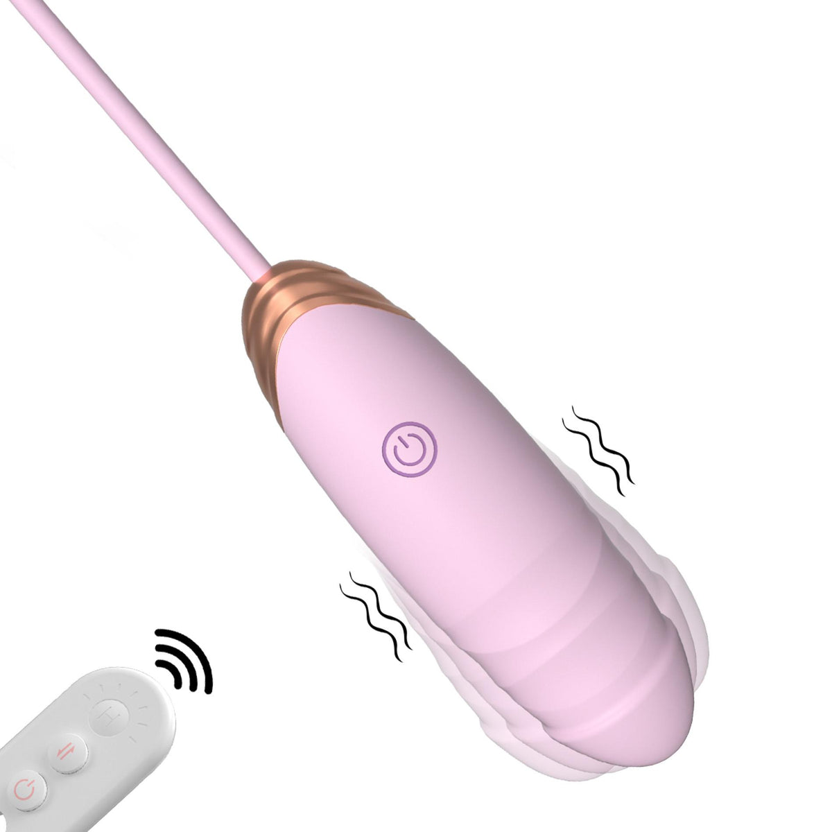 1-Vibrating Silicone Love EGG USB 7 vibration and thrust functions / Remote control Pink-1
