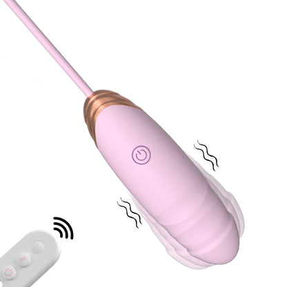 1-Vibrating Silicone Love EGG USB 7 vibration and thrust functions / Remote control Pink-1