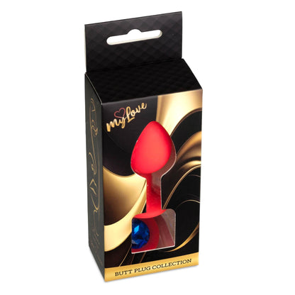1-Silikonowa biżuteria analna MyLove Toys czerwona średnia 8 cm-1