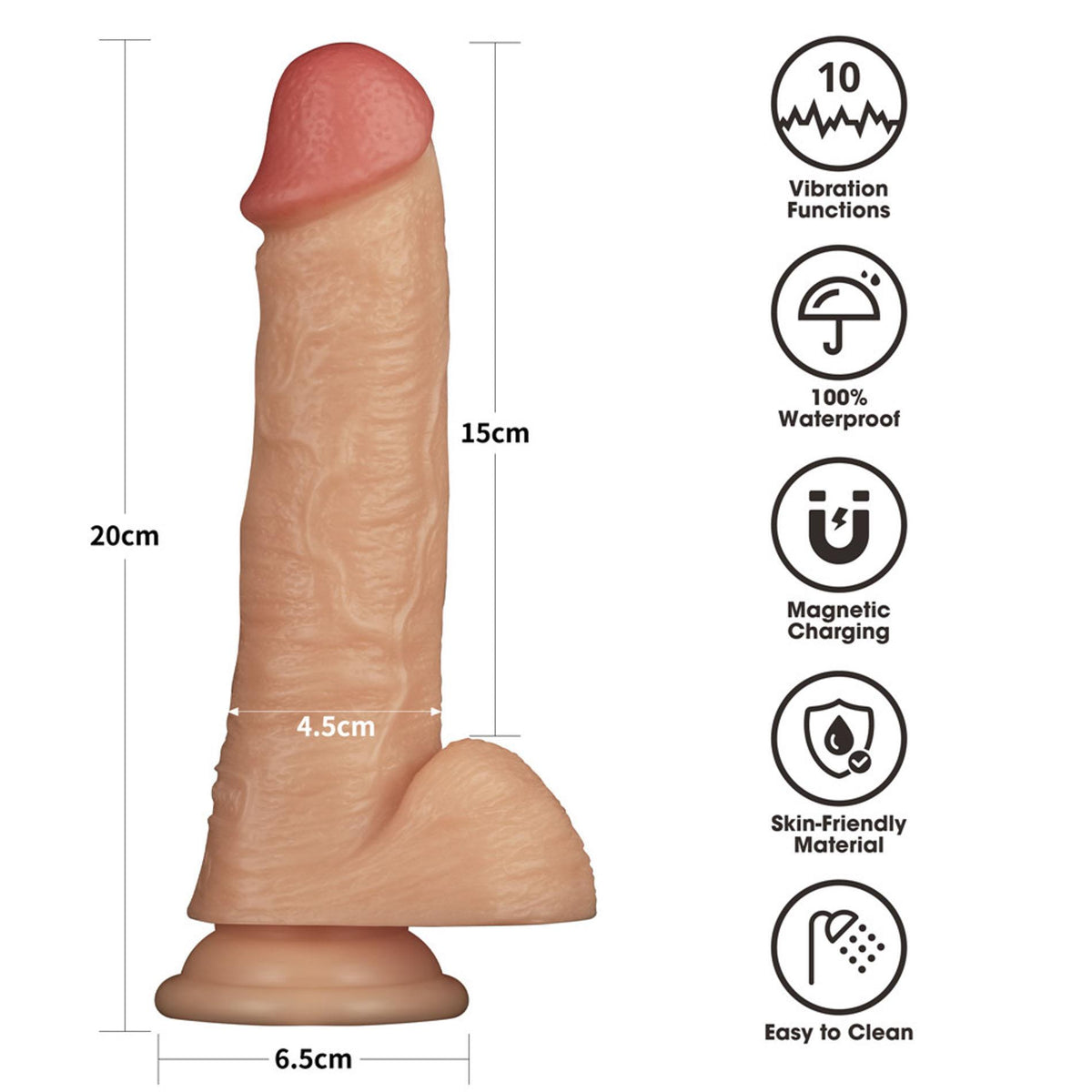 1-Vibrating Enhanced Strap on Set 8'' L/XL/2XL-1