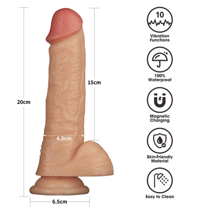 1-Vibrating Enhanced Strap on Set 8'' L/XL/2XL-1