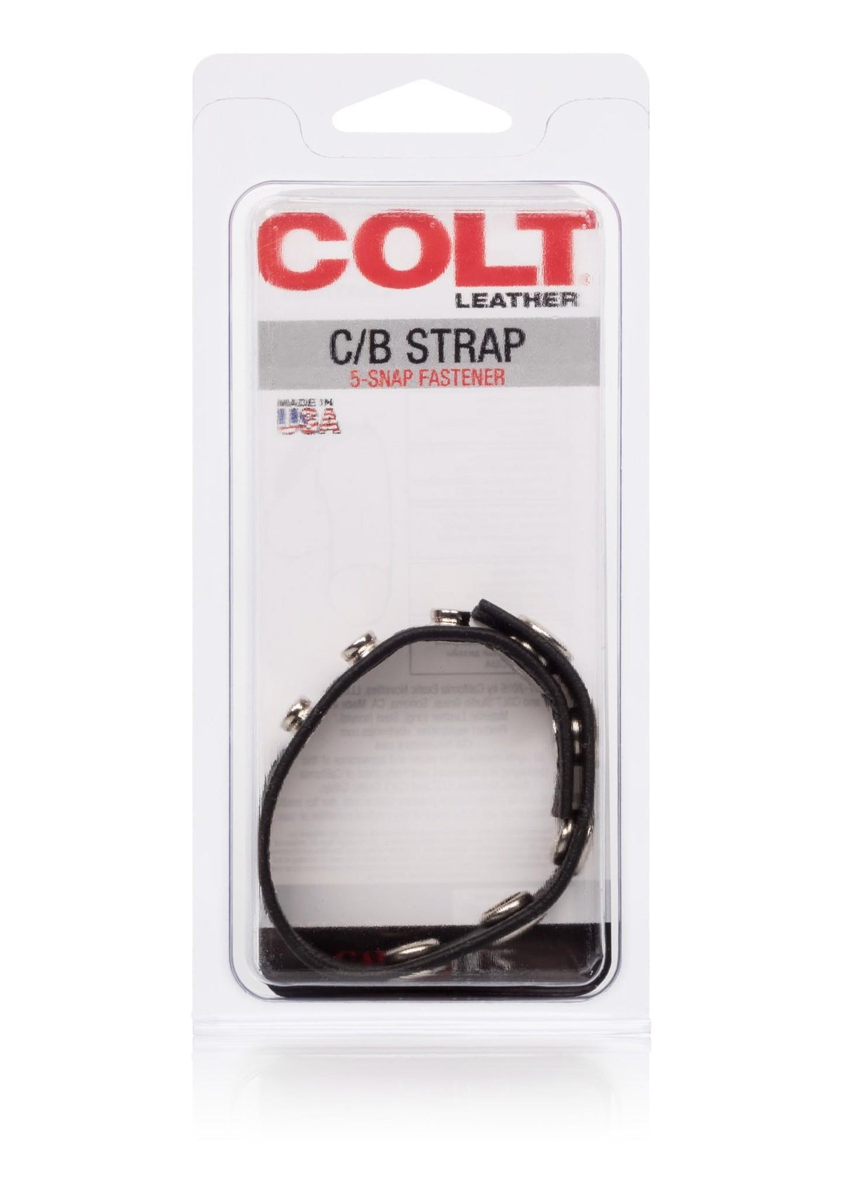 1-Pierścień erekcyjny skórzany COLT 5 snap czarny 29 cm-1