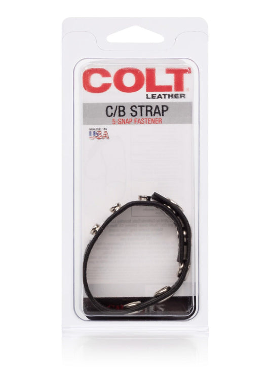 1-Pierścień erekcyjny skórzany COLT 5 snap czarny 29 cm-1