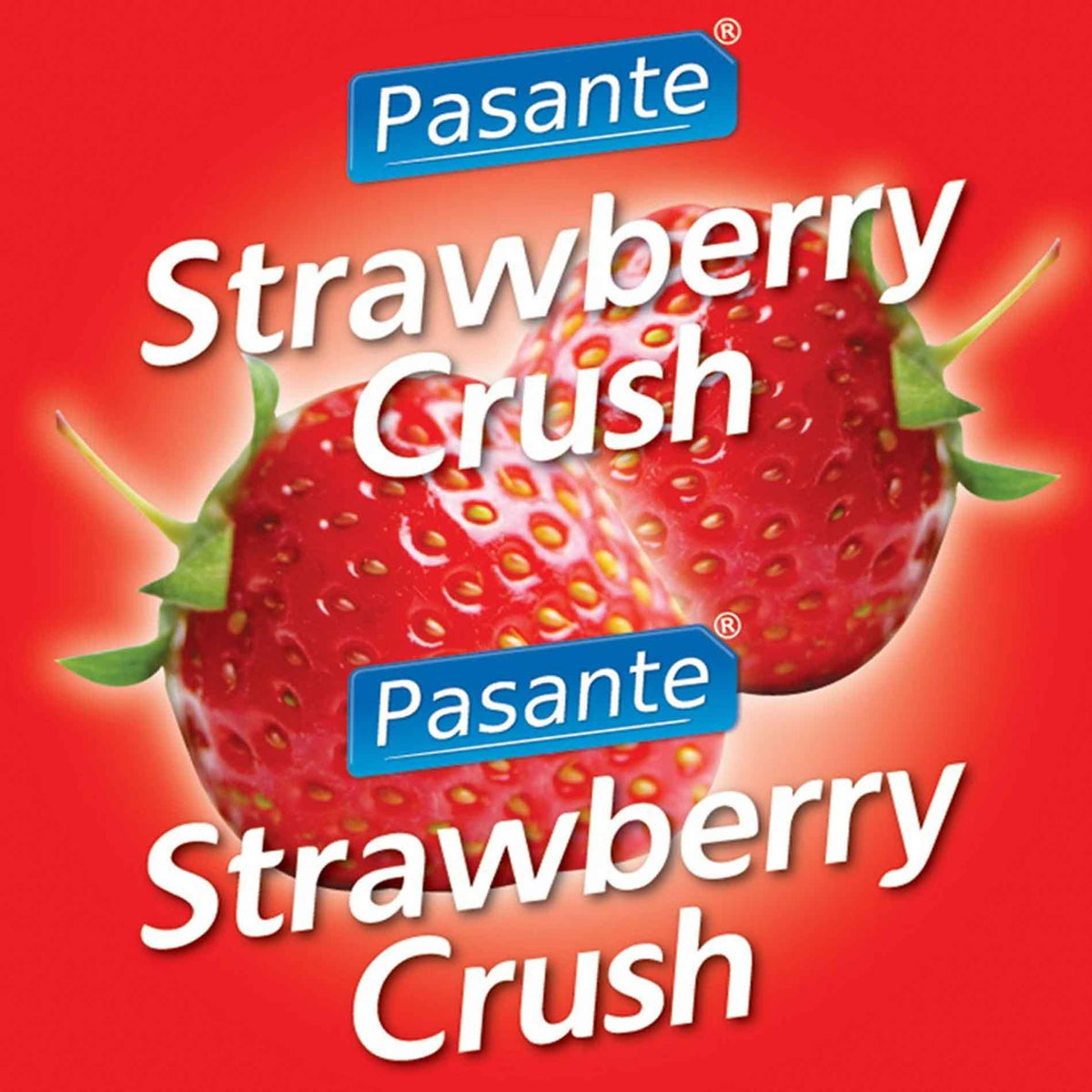 2-Prezerwatywy truskawkowe Pasante Strawberry Crush czerwone 144 szt-2