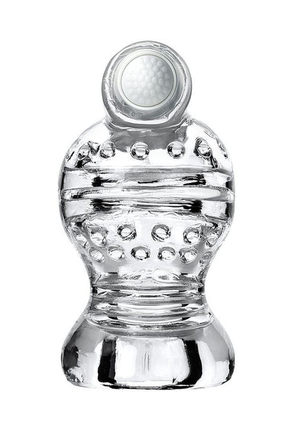 1-Masturbator wibrujący Lingam Shakti transparentny 9 cm-1