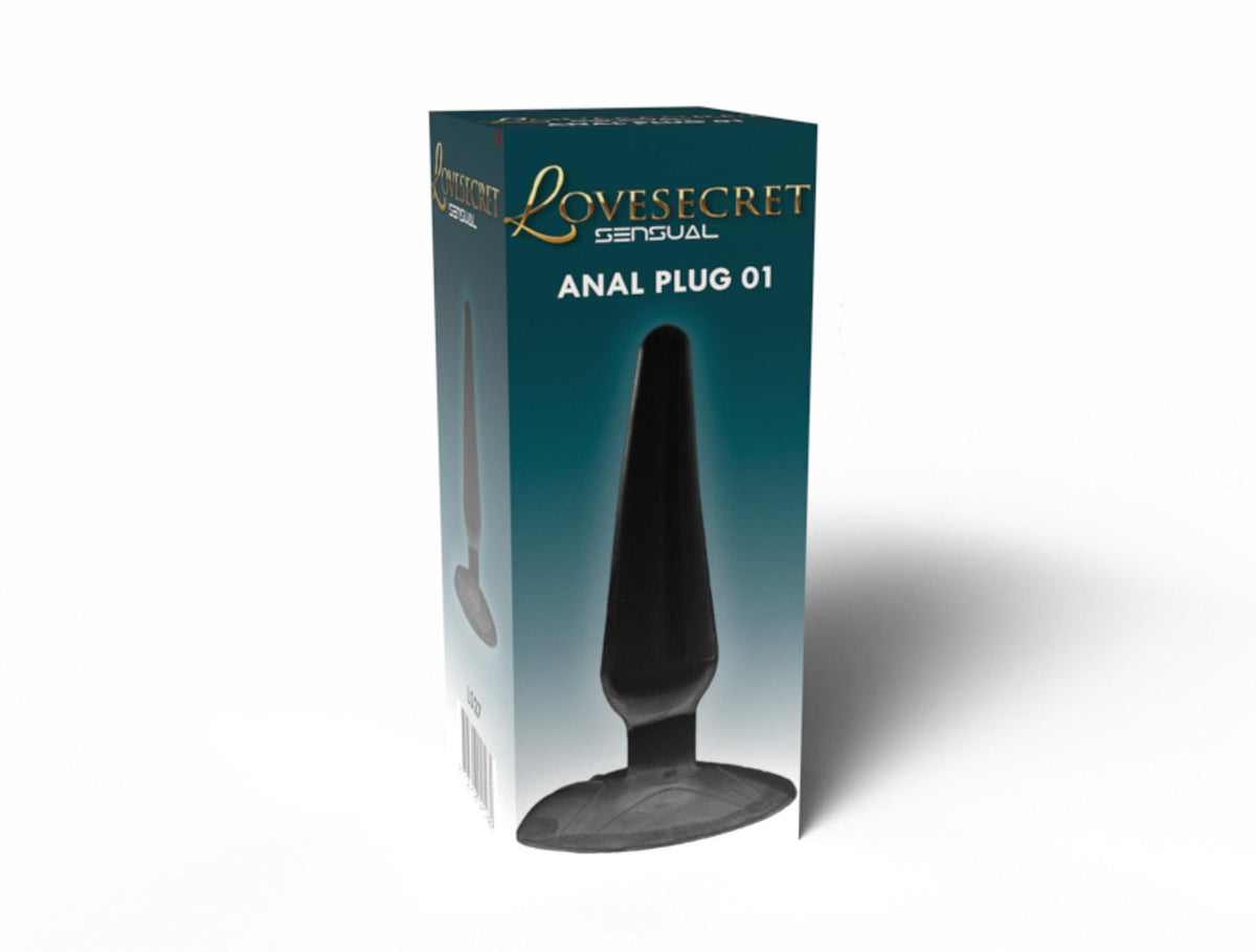 2-Korek analny z przyssawką Lovesecret czarny 11 cm-2