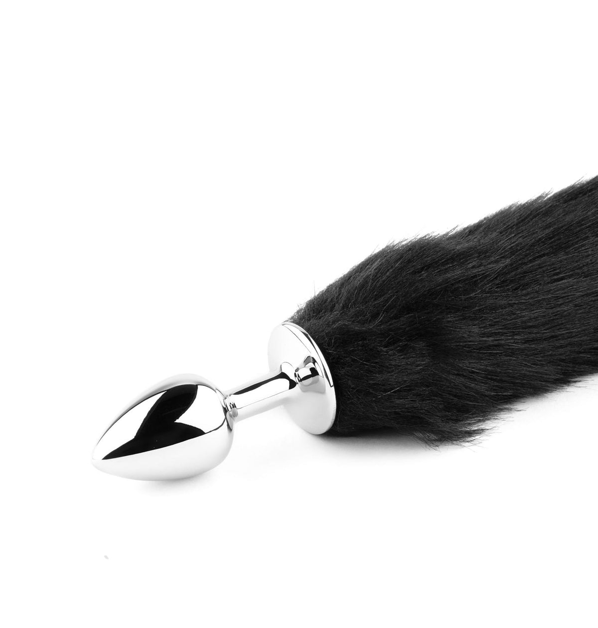 1-Korek analny z puszystym ogonem lisa HeavyFun czarny XL-1
