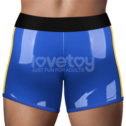 1-Chic Strap-On shorts (32 - 35 inch waist) Blue-1
