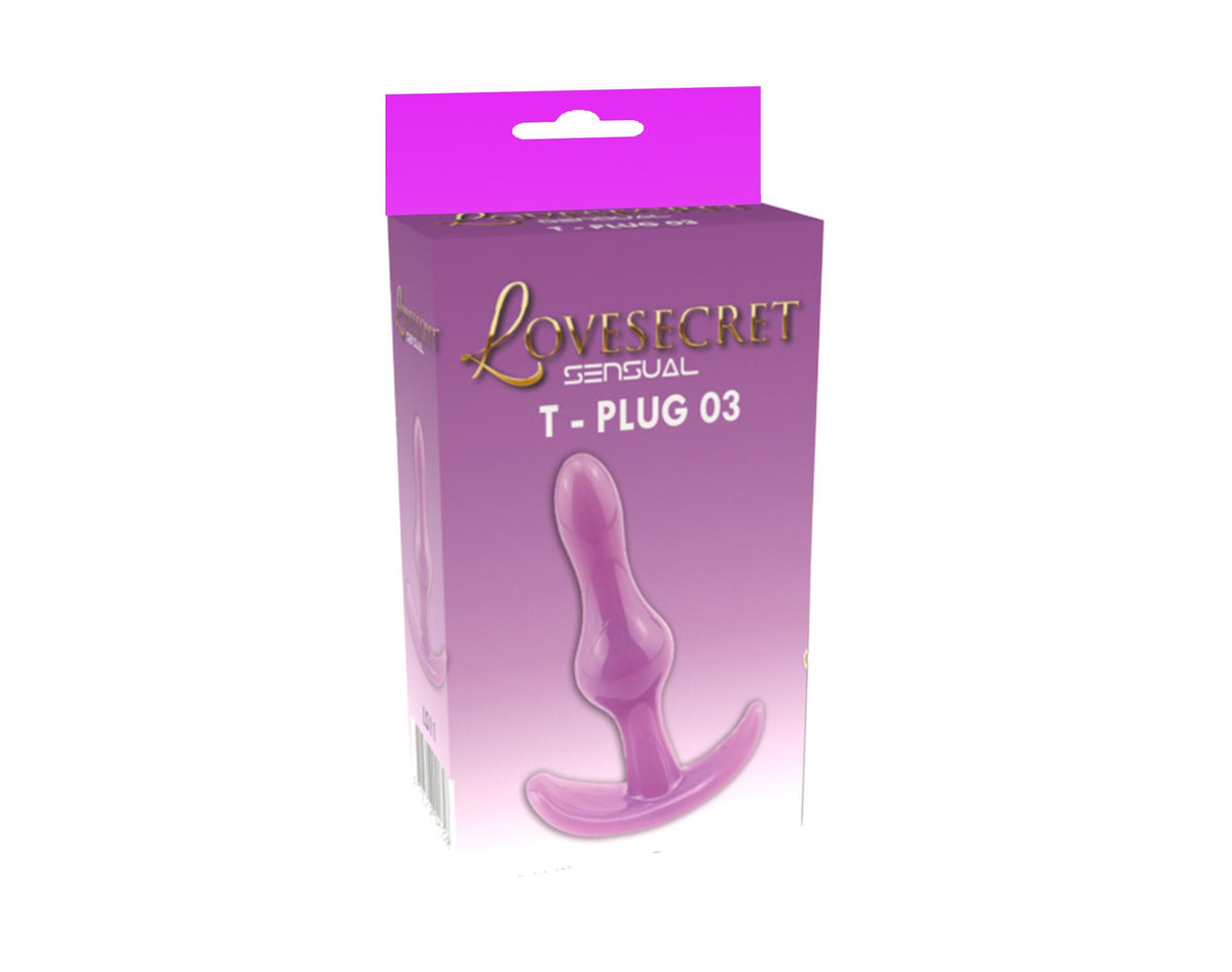 1-Korek analny Lovesecret T Plug 03 fioletowy 85 cm-1