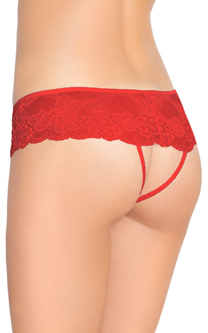 2-Koronkowe szorty SoftLine czerwone S/M-2
