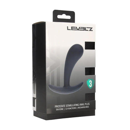 2-Masażer prostaty wibrujący silikonowy Levelz M czarny 12,5cm-2