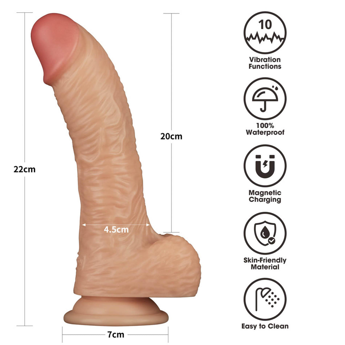 4-8.5'' Vibrating Power Basics Cock-4