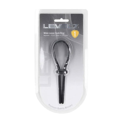3-Pierścień erekcyjny Levelz regulowany silikonowy lasso czarny 14 cm-3