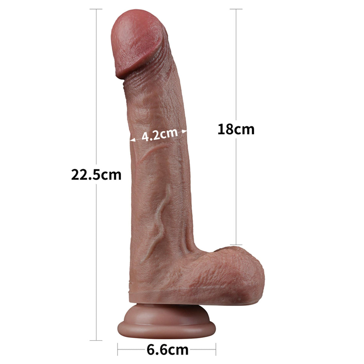 4-9'' Dual Layered Silicone Cock-4
