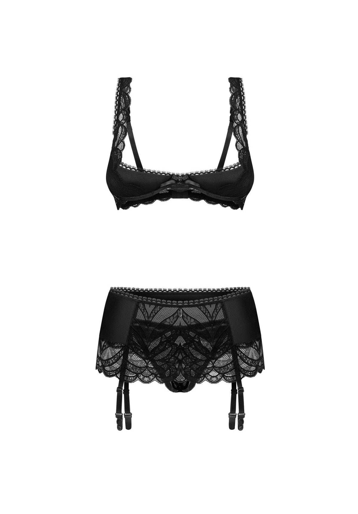 3-Komplet bielizny Lecille trzyczęściowy otwarty Obsessive L/XL-3