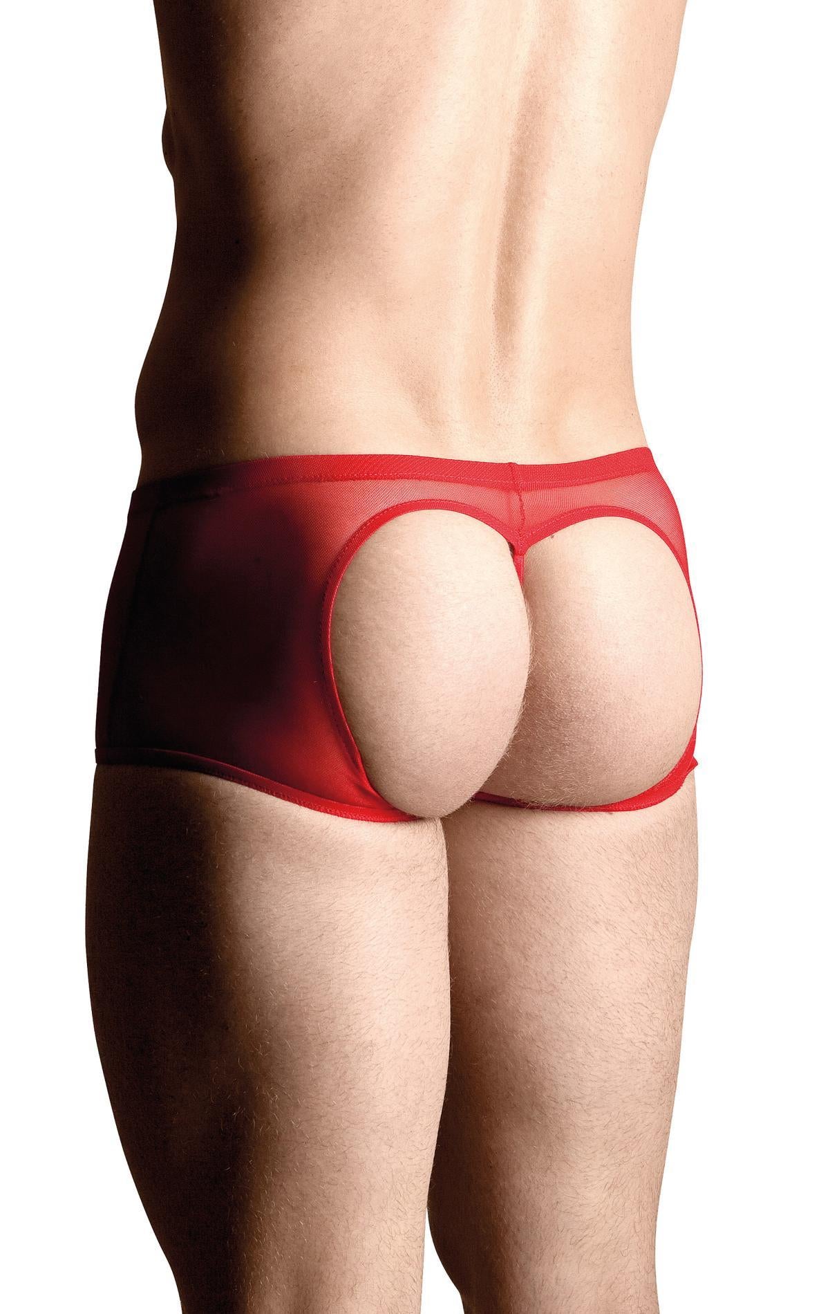 1-Bokserki męskie z wycięciem na pupie SoftLine 4493 czerwone M/L-1