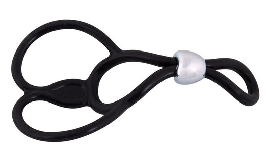 1-Pierścień erekcyjny You2Toys silikonowy z pierścieniami jąder 13 cm czarny-1