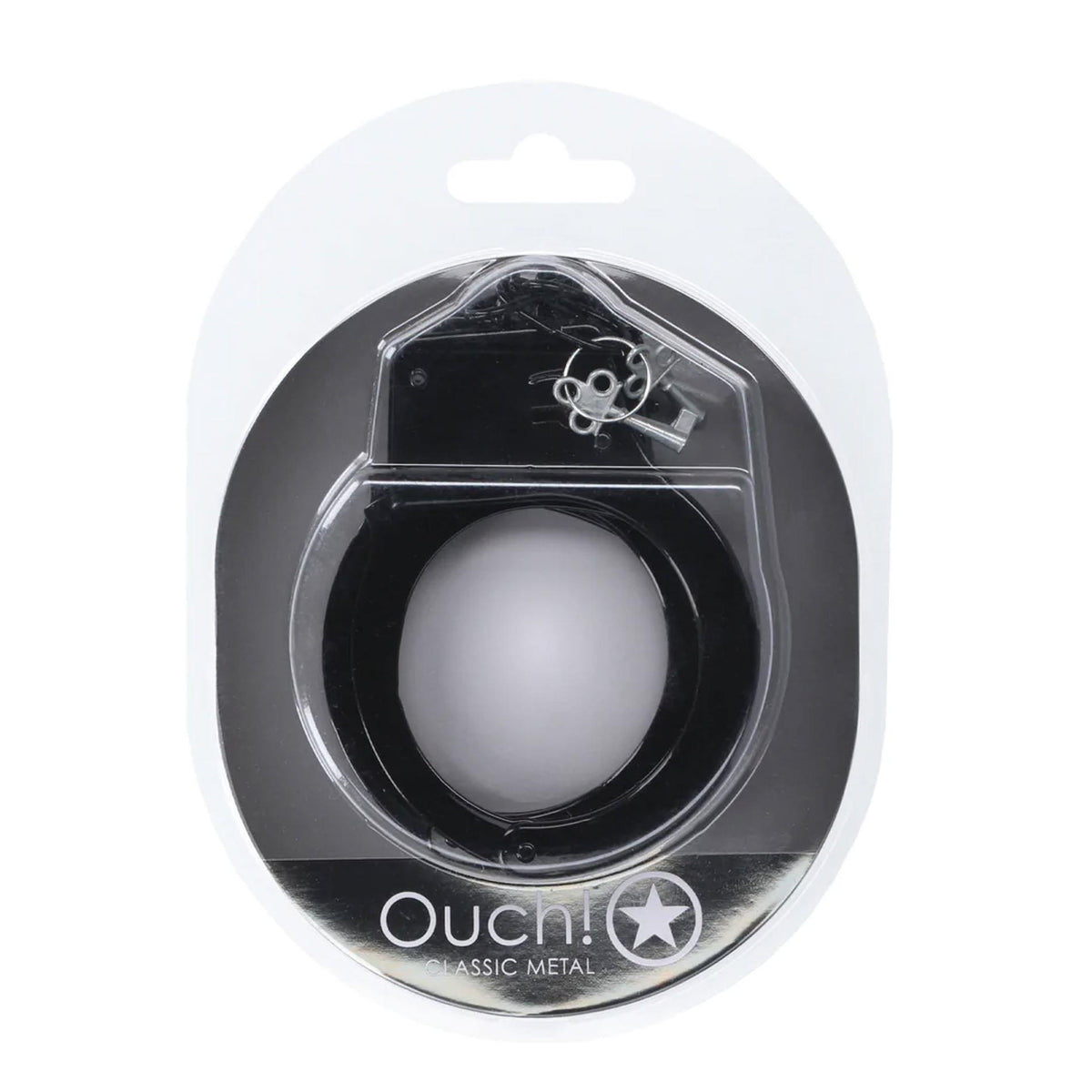 2-Kajdanki metalowe Ouch! czarne 24,2 cm-2